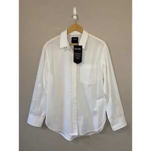 DU/ER Effortless Oxford Relaxed Button Down Shirt White Mens Small NWT Collared
